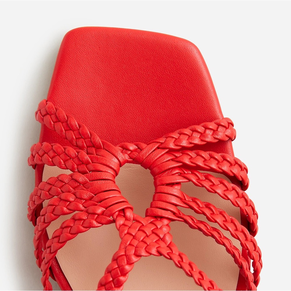 J.Crew Layne braided sandal heels in leather - Picture 3 of 7